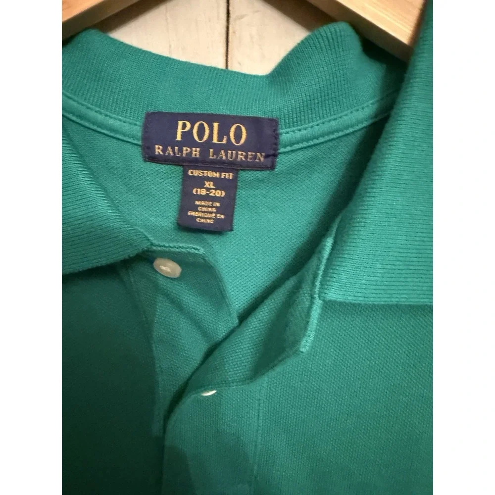 Polo Ralph‎ Lauren Bright Green Polo Shirt Boys Youth Size XLarge New